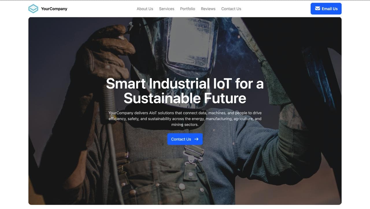 mock simple template for company profile