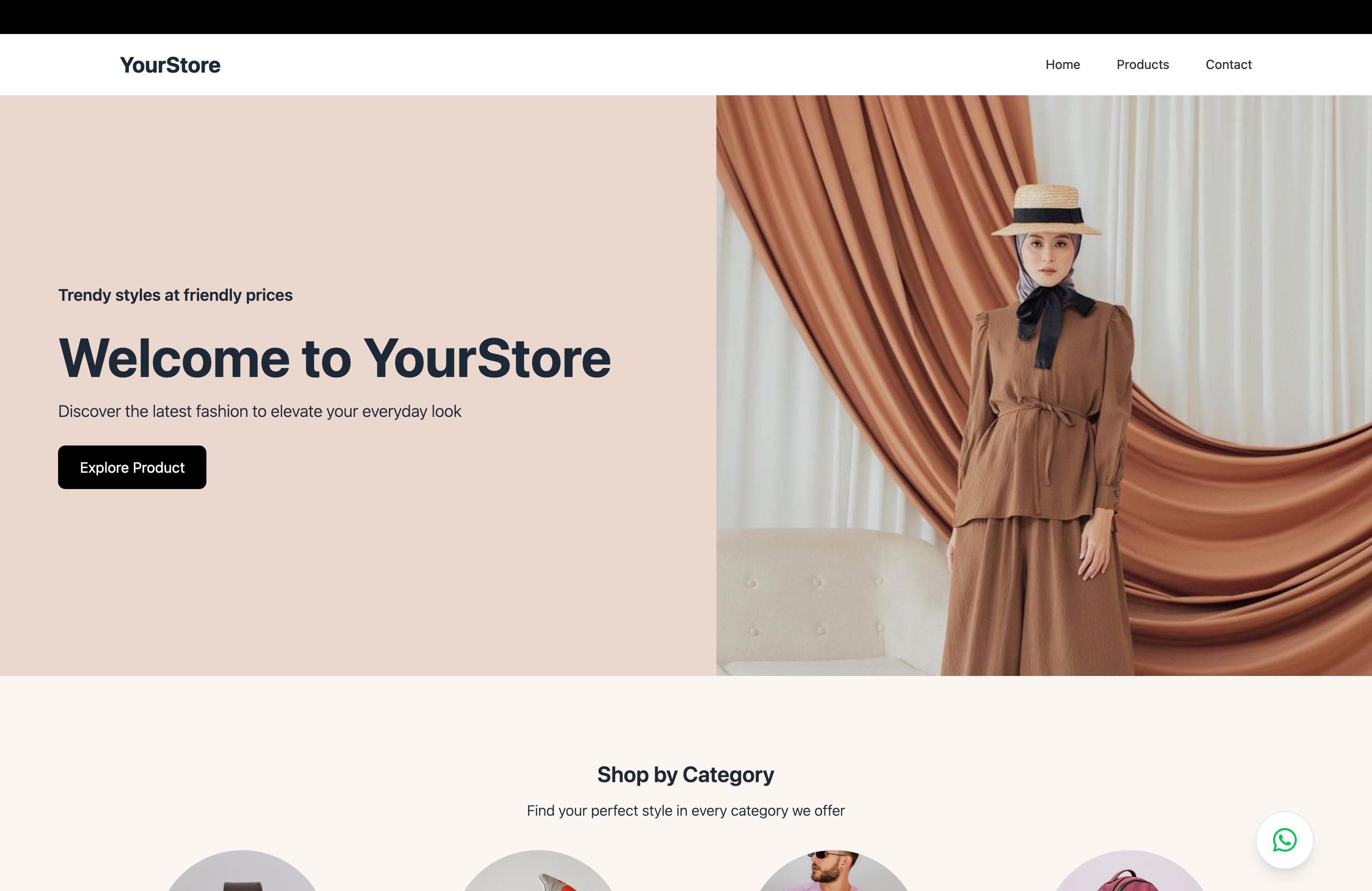 Simple E-Commerce Landing Page